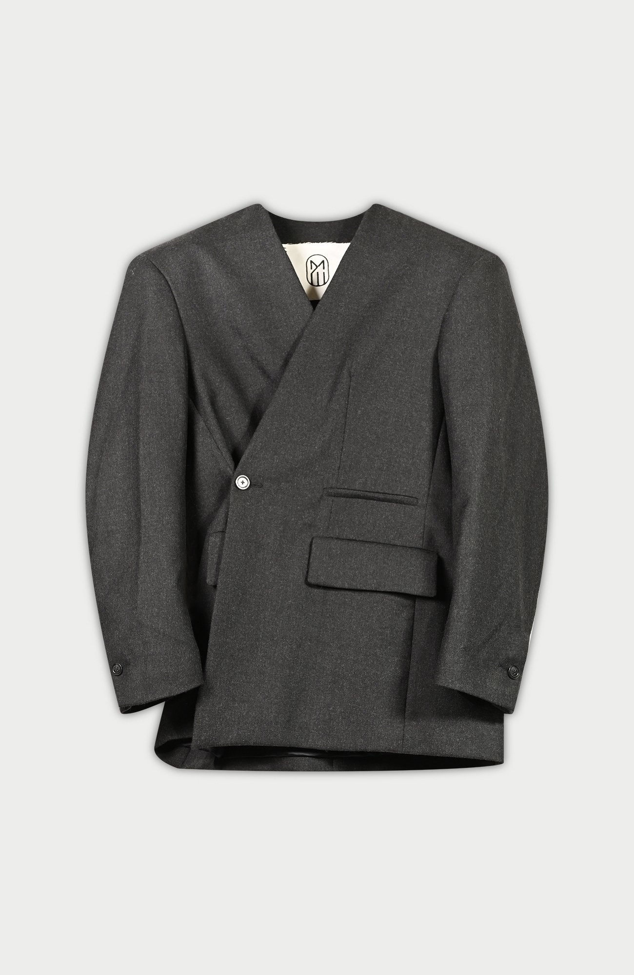 Avignon 400G Wool Collarless Blazer