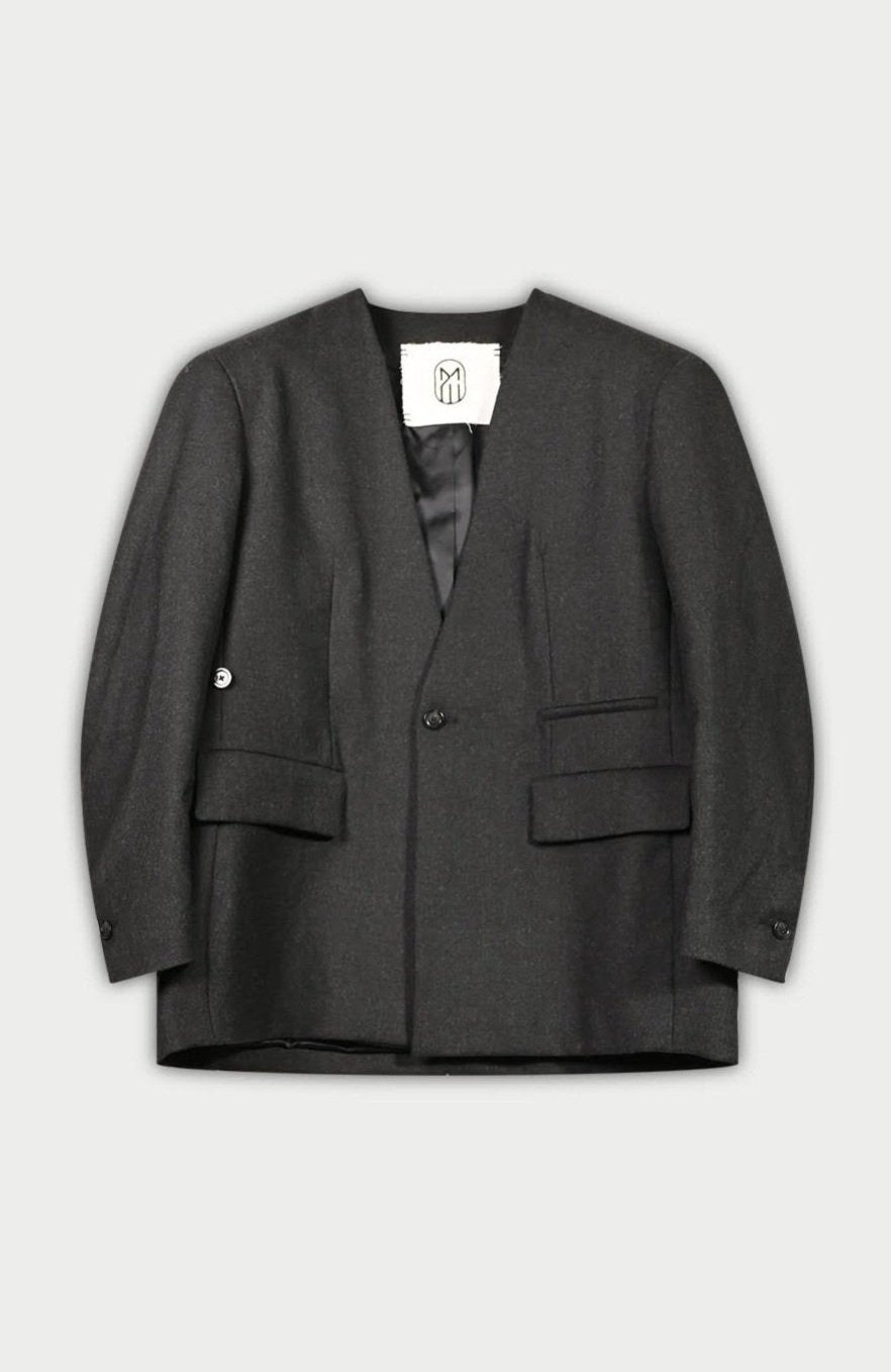 Avignon 400G Wool Collarless Blazer