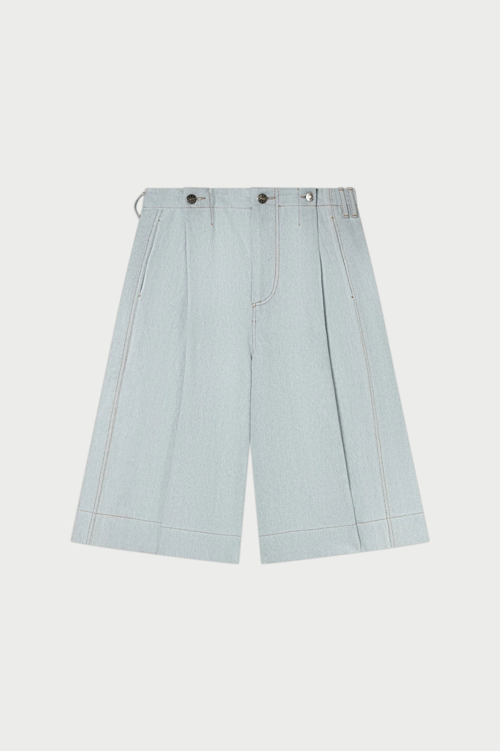 Babylon Adjustable Denim Bermuda Shorts