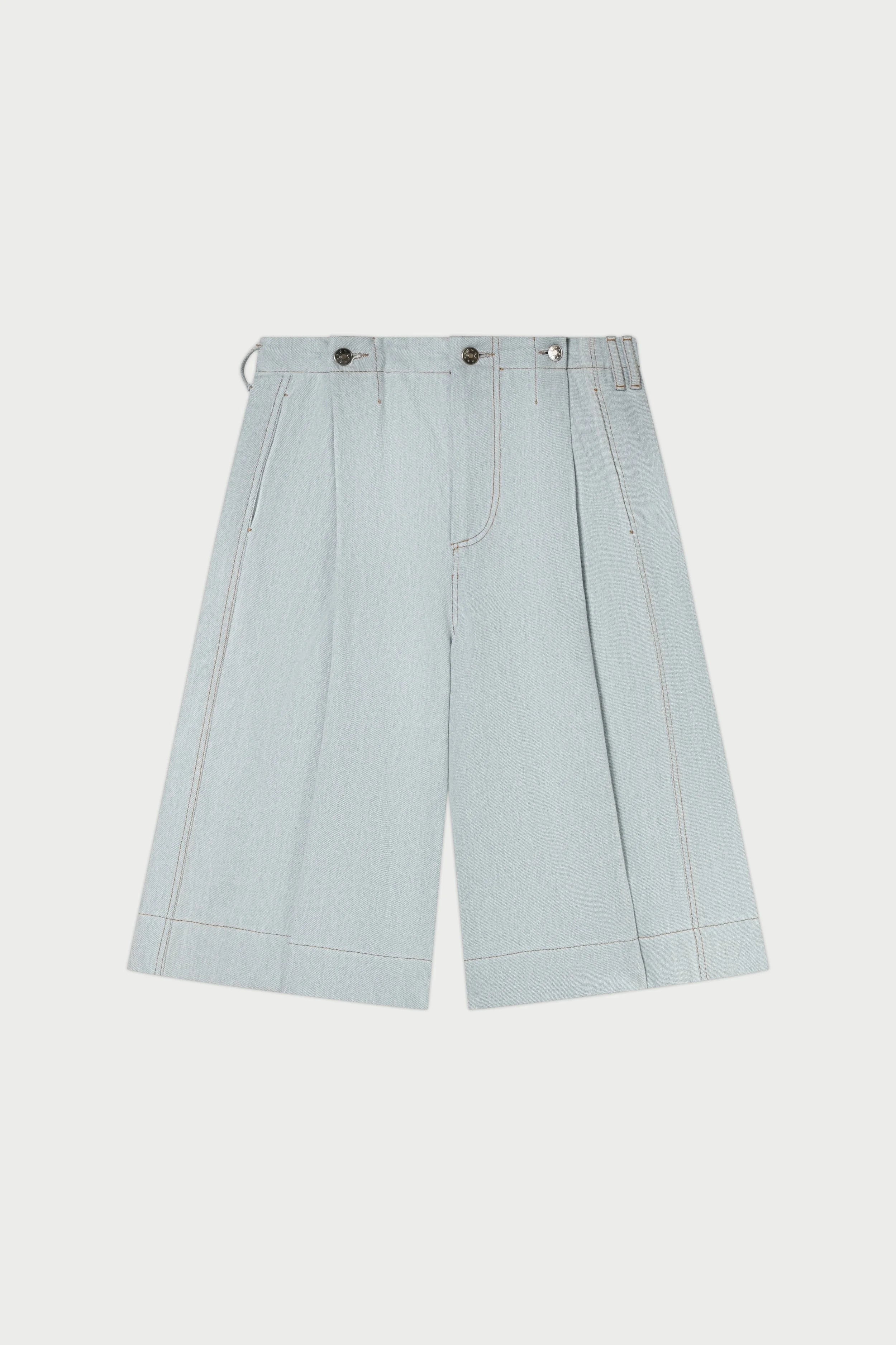 Babylon Adjustable Denim Bermuda Shorts