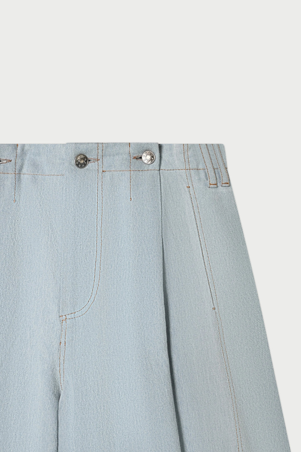 Babylon Adjustable Denim Bermuda Shorts