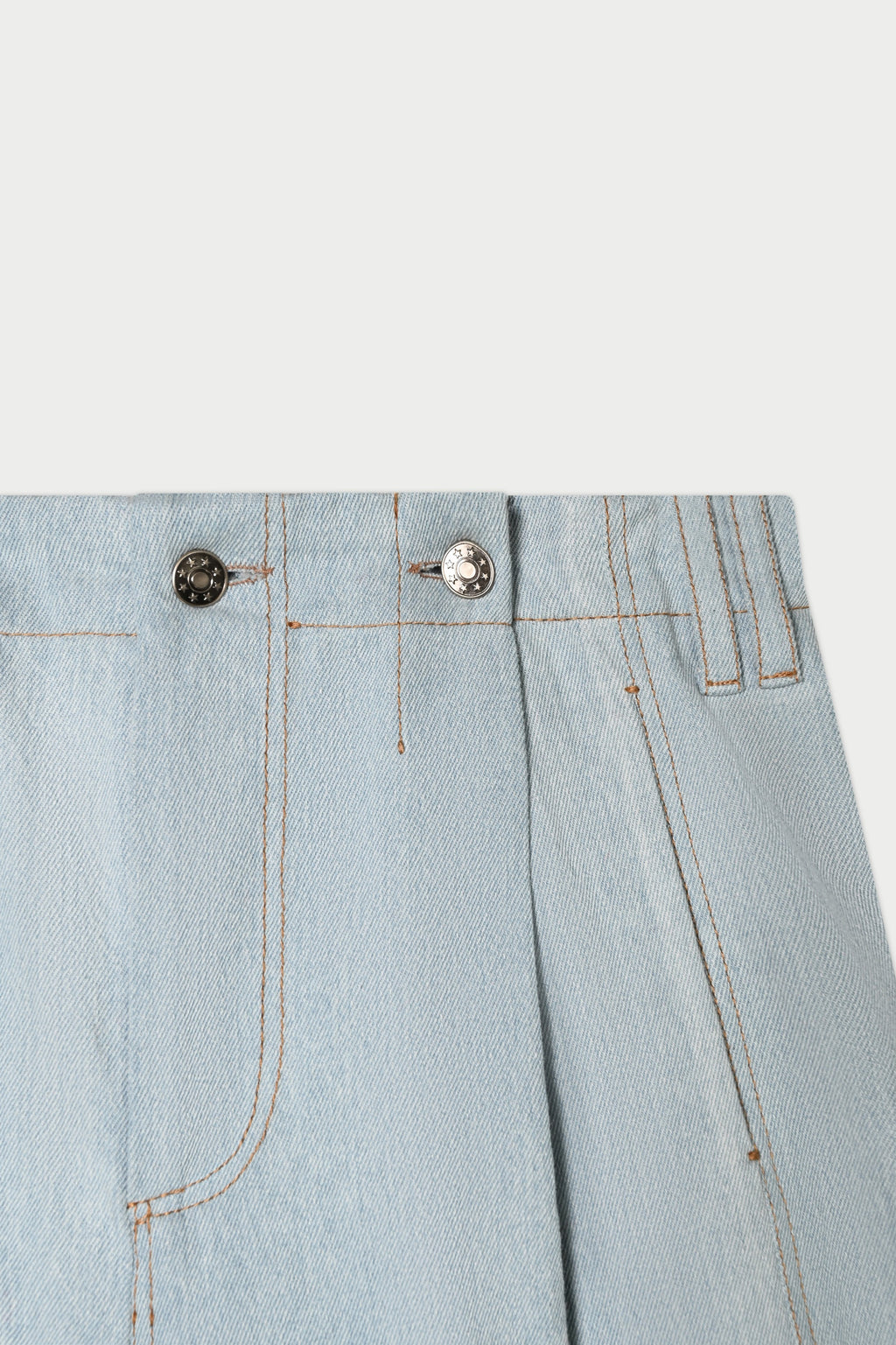 Babylon Adjustable Denim Bermuda Shorts