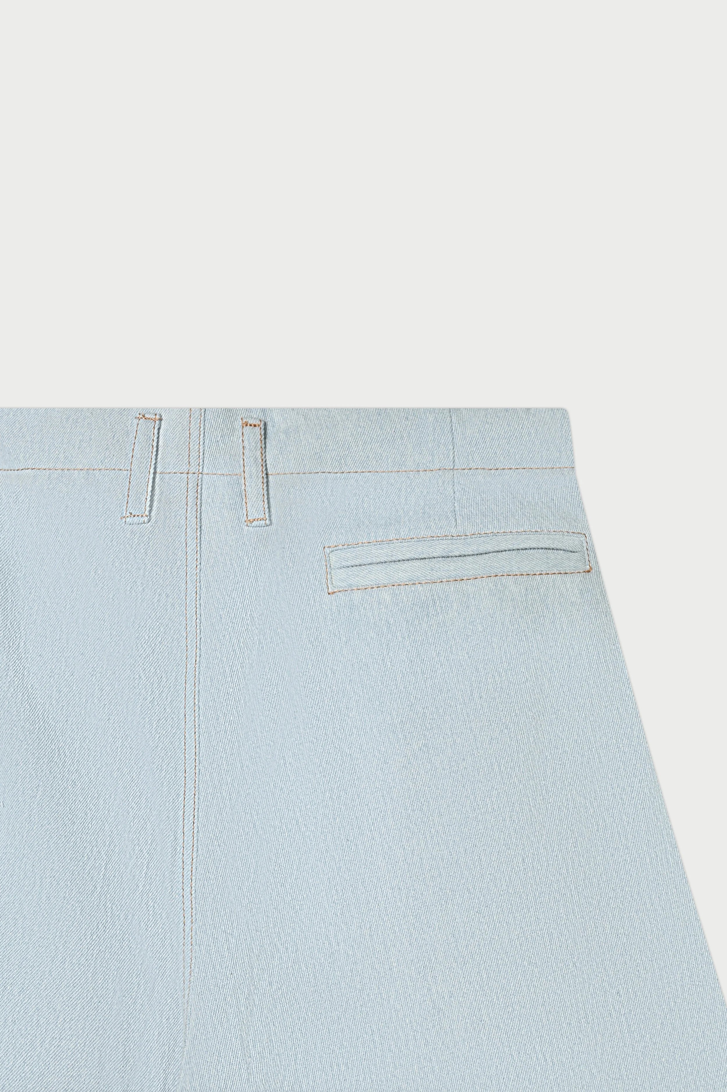 Babylon Adjustable Denim Bermuda Shorts