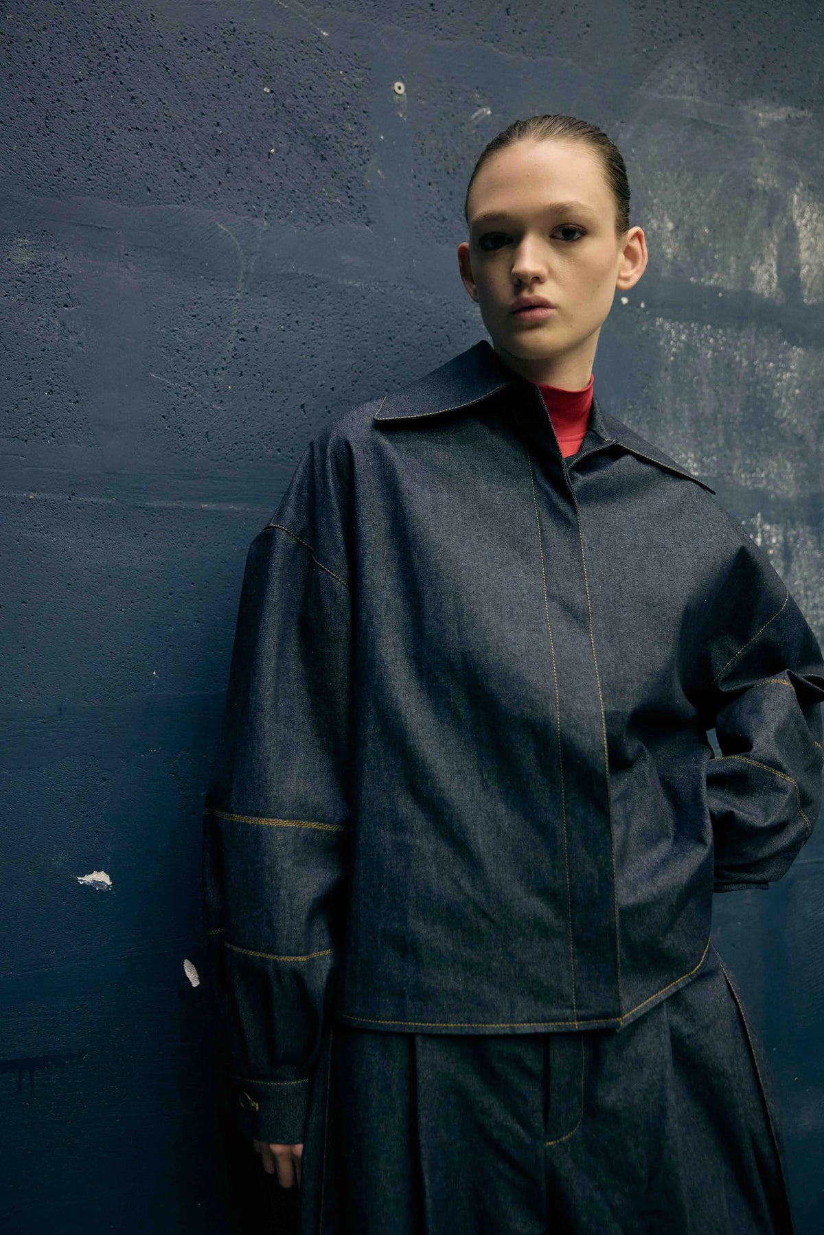 Chine Jacket - Denim & Electric